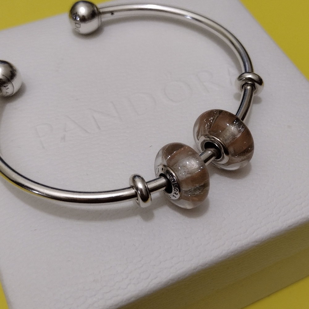 Pandora Shimmering Stripe Glass Charm - Picture 5 of 8